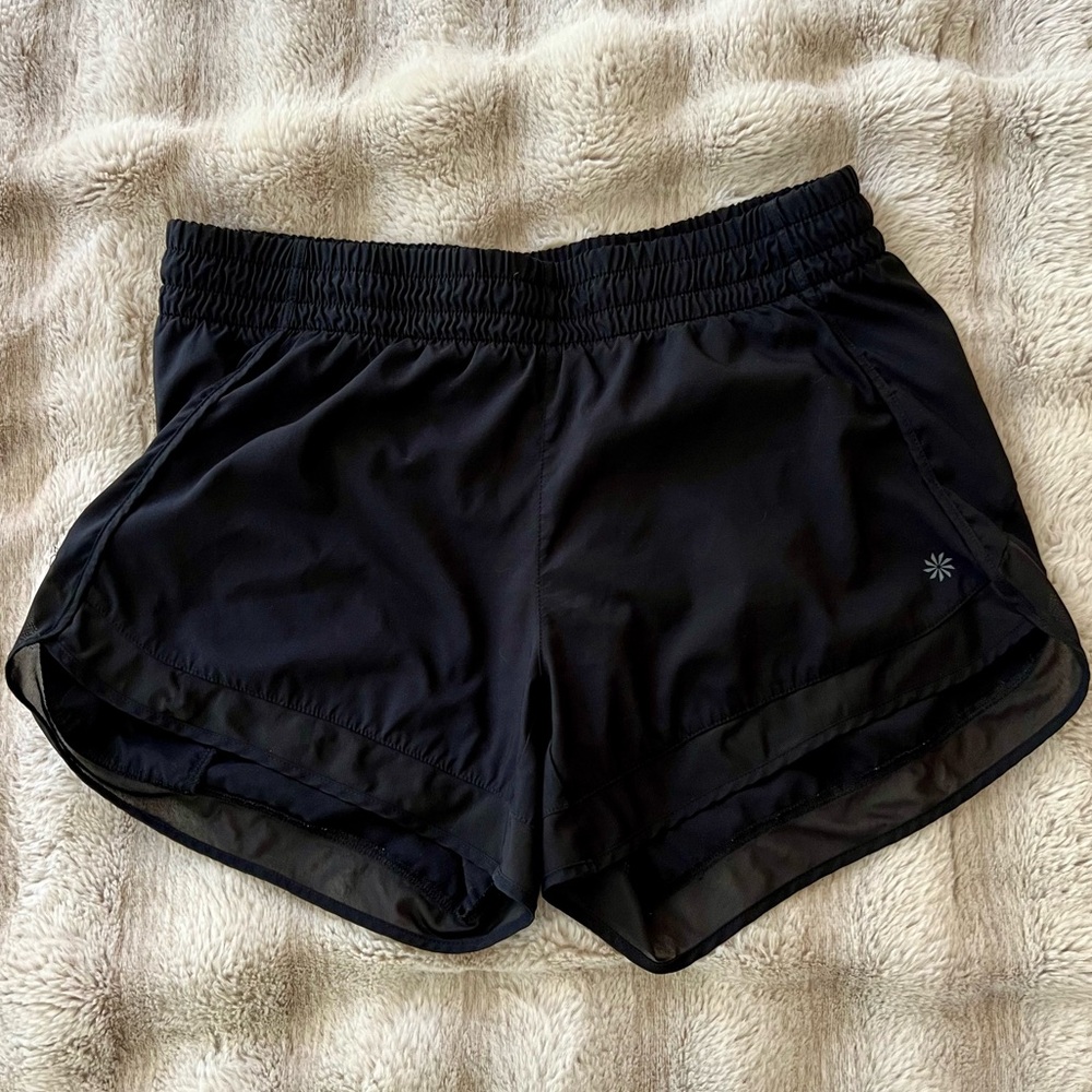 Athleta Mesh Racer Shorts